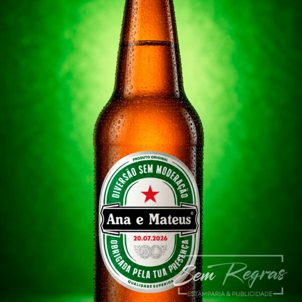 Rótulos cerveja Heineken personalizados