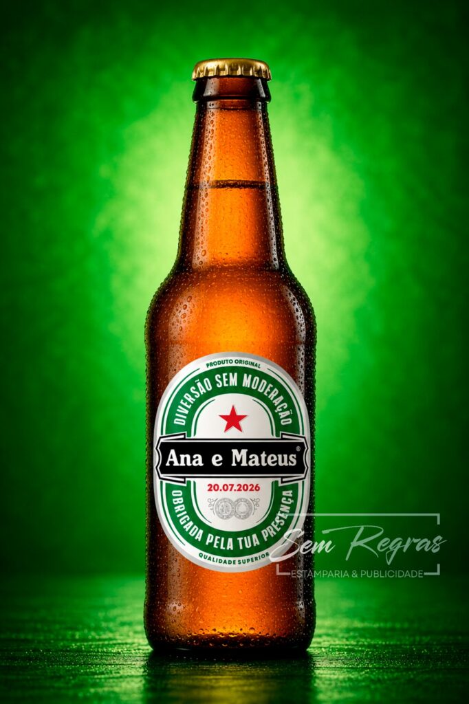 Rótulos cerveja Heineken personalizados