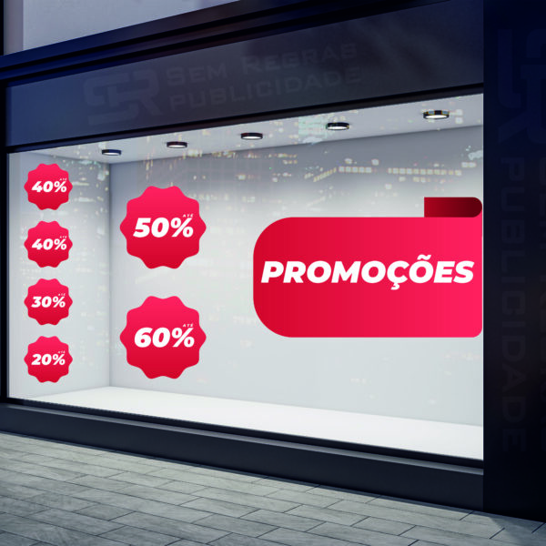 Pack Promoção e rodelas a vermelho em Vinil EasyDot