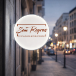 Bandeirola luminosa redonda dupla face